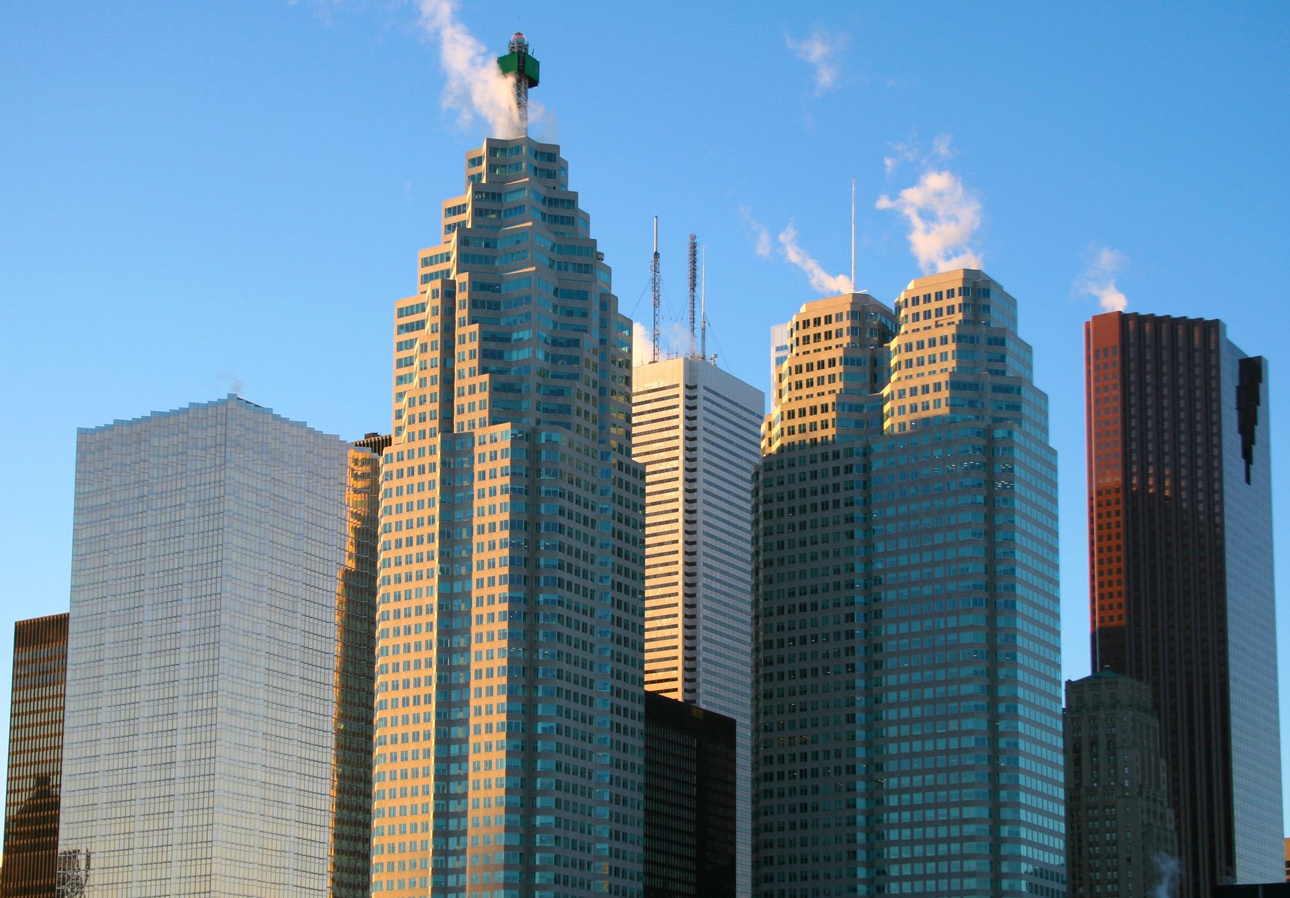 Corporate high-rise offices reflecting modern software architecture
